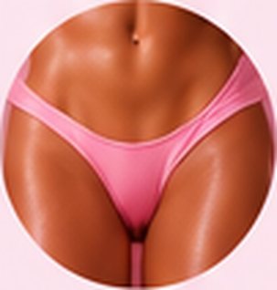 Bikini-Zone mit pinker Bikinihose